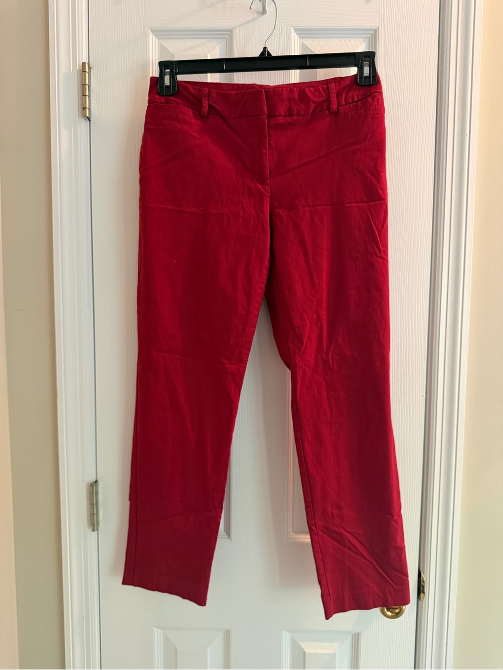 Geox Red Straight-Leg Cropped Trousers